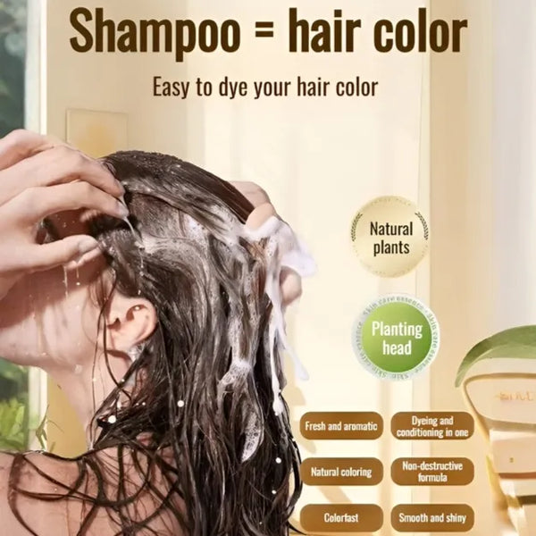 Japanese Long Lasting Natural Hair Dye Shampoo (Buy 1 Get 1 Free)